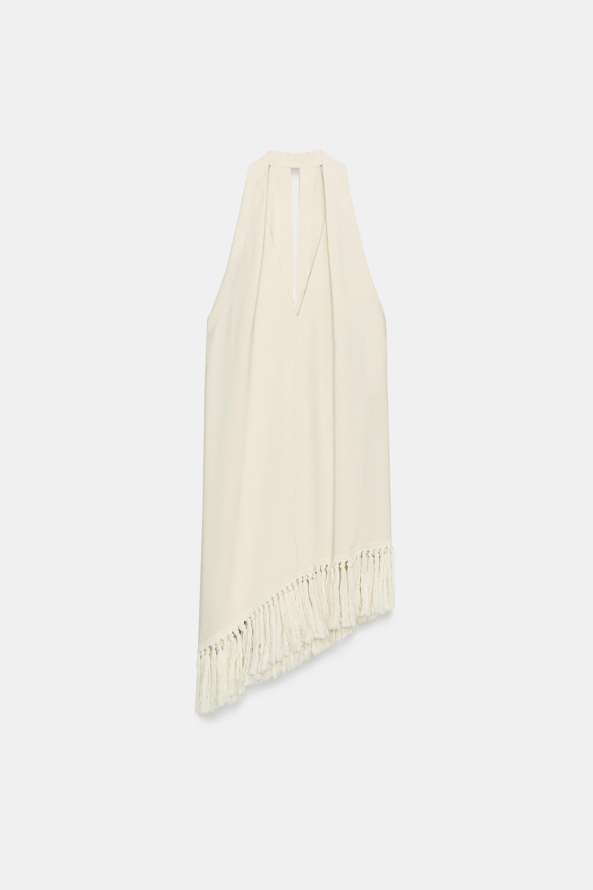 TOP HALTER À FRANGES ZW COLLECTION